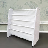 4-Tier Book Megazine Rack Bookshelf Storage 25X11X23.6" Floor Stand Wallmount 15648
