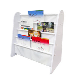 4-Tier Book Megazine Rack Bookshelf Storage 25X11X23.6" Floor Stand Wallmount 15648