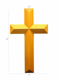 7x12Solid Wooden Cross Wall Mount In Medium Oak 15660 MO