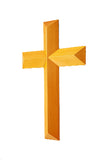 7x12Solid Wooden Cross Wall Mount In Medium Oak 15660 MO