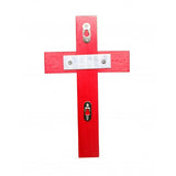 7x12Solid Wooden Cross Wall Mount In Red Mahogany 15660 RM