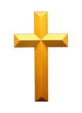 14x24 inch Solid Wooden Cross Wall Mount In Medium Oak 15661 MO