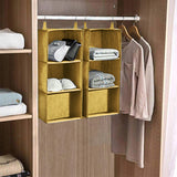 3-Shelf/Layer/Tier Closet Hanging Organizer Clothes Holder 10X10X24" Storage Bag 15662