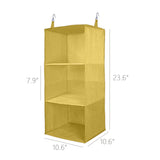 3-Shelf/Layer/Tier Closet Hanging Organizer Clothes Holder 10X10X24" Storage Bag 15662