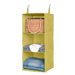 3-Shelf/Layer/Tier Closet Hanging Organizer Clothes Holder 10X10X24" Storage Bag 15662