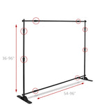 Photo Backdrop Stand Banner Holder Adjustable Photography Poster 8x8' TradeShow 15688