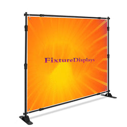 Photo Backdrop Stand Banner Holder Adjustable Photography Poster 8x8' TradeShow 15688