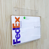 12X12X1.45" Wallmount Clear Plexiglass Acrylic File Holder Book Chart ClipBoard 15693-2PK
