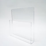 12X12X1.45" Wallmount Clear Plexiglass Acrylic File Holder Book Chart ClipBoard 15693-2PK