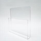12X12X1.45" Wallmount Clear Plexiglass Acrylic File Holder Book Chart ClipBoard 15693-12PK