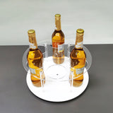 12.5x12.5x5" Countertop Clear Acrylic Rotating Syrup Organizer Wine 3.2" Bottle 15696