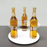 12.5x12.5x5" Countertop Clear Acrylic Rotating Syrup Organizer Wine 3.2" Bottle 15696