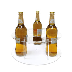 12.5x12.5x5" Countertop Clear Acrylic Rotating Syrup Organizer Wine 3.2" Bottle 15696