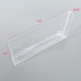 Clear Box Greeting Card Pocket Holder  7.4x3.7x0.75" 12-PK for 7x5" Cards 15697-12PK