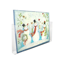 Clear Box Greeting Card Pocket Holder  7.4x3.7x0.75" 12-PK for 7x5" Cards 15697-12PK