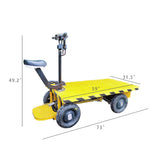 Electric Ride-On Flatbed Cart 800KG 1800W 60V Utility Wagon Warehouse Manager 15699