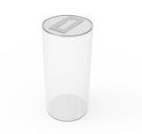 Donation Can Fundraising Jar Clear Acrylic Plexiglass 15703D