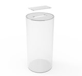 Donation Can Fundraising Jar Clear Acrylic Plexiglass 15703D