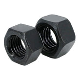 25PK M10 Hex Nuts for M10 Screw Bolts, Titanium Steel Thread Hexagon Nut, Black 15709-nut-25PK