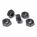 25PK M10 Hex Nuts for M10 Screw Bolts, Titanium Steel Thread Hexagon Nut, Black 15709-nut-25PK