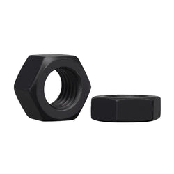 25PK M10 Hex Nuts for M10 Screw Bolts, Titanium Steel Thread Hexagon Nut, Black 15709-nut-25PK