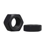 25PK M10 Hex Nuts for M10 Screw Bolts, Titanium Steel Thread Hexagon Nut, Black 15709-nut-25PK