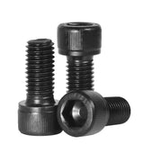 25PK M10 X 20mmPitch 1.50MM Hex Socket Head Screw Knurled Cap Screws Bolts, Black 15709-screw-25PK