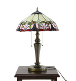 Tiffany Style Elegant 2 Lights Desktop Lamp 16 Inch Shade15719-NEW