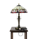 Tiffany Style Elegant 2 Lights Desktop Lamp 16 Inch Shade15719-NEW