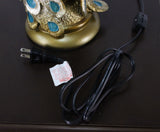 Tiffany Style Peacock Desktop Lamp 16 Inch Shade15720