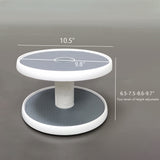 2-Tier Lazy Susan Turntable and Height Adjustable Cabinet Organizer 10.5 Inches Outside Diameter, 9.8 Inchese Inside Diameter,9.8 Inches Height Clear Spice Rack Organizer for Cabinet, Pantry, Kitchen Cake Stand Easy Assembly 15721