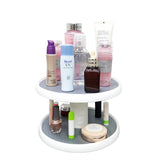 2-Tier Lazy Susan Turntable and Height Adjustable Cabinet Organizer 10.5 Inches Outside Diameter, 9.8 Inchese Inside Diameter,9.8 Inches Height Clear Spice Rack Organizer for Cabinet, Pantry, Kitchen Cake Stand Easy Assembly 15721