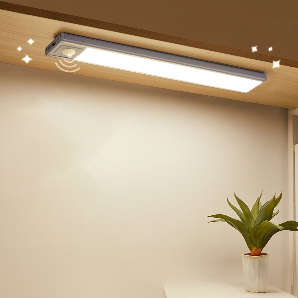 Under Cabinet Mount Wall Thin LED Light Dimmable Long Stand By USB Cha ...