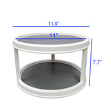 FixtureDisplays® Non-Skid 2 Tier Turntable, Susan Spinner 15726