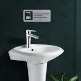 Employee MusT Wash Hands Bathroom Faucet Sign Restaurant Fast Food 7X3 Aluminum 15729