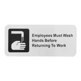 Employee MusT Wash Hands Bathroom Faucet Sign Restaurant Fast Food 7X3 Aluminum 15729
