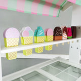 Children's Ice Cream Stand Push Cart with Accessories Kids Ages 2-10  15731