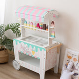 Children's Ice Cream Stand Push Cart with Accessories Kids Ages 2-10  15731