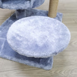21X18X34.2" Cat Tree Condo Furniture Sisal-Covered Scratching Posts Plush Condo Grey 15735