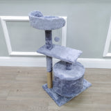 21X18X34.2" Cat Tree Condo Furniture Sisal-Covered Scratching Posts Plush Condo Grey 15735