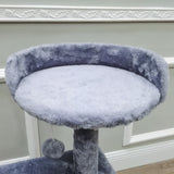21X18X34.2" Cat Tree Condo Furniture Sisal-Covered Scratching Posts Plush Condo Grey 15735
