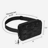 Fanny Pack for Women and Men Belt Bag with Adjustable Strap for Sports Black  15736-BLACK