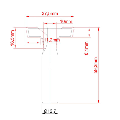 1/2 Inch Shank T-Slot Slotting Router Bit Slatwall Groove Slatwall Rou ...