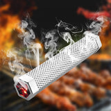 Smoker Tube Stainless Steel BBQ Gas Grill Pellets Smoke Box Barbecue Accessory 15742