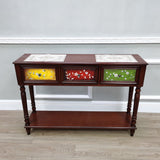 Console Table Entryway Table  47.2 X 11 X 33.5“ with Storage Shelf Solid Wood 15751