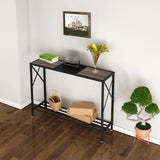 41.8 X11.5X30.7" Console Table Industrial Look Entryway Table Shelves Entrance 15752