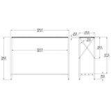 41.8 X11.5X30.7" Console Table Industrial Look Entryway Table Shelves Entrance 15752