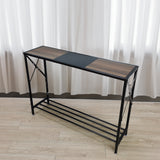 41.8 X11.5X30.7" Console Table Industrial Look Entryway Table Shelves Entrance 15752
