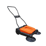Hand-Pushed Mechanical Floor Road Path Driveway Sweeper 26" Walk Behind 15754