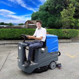 Ride-On Driving Floor Scrubber Machine Battery Powered Warehouse Industrial 15761